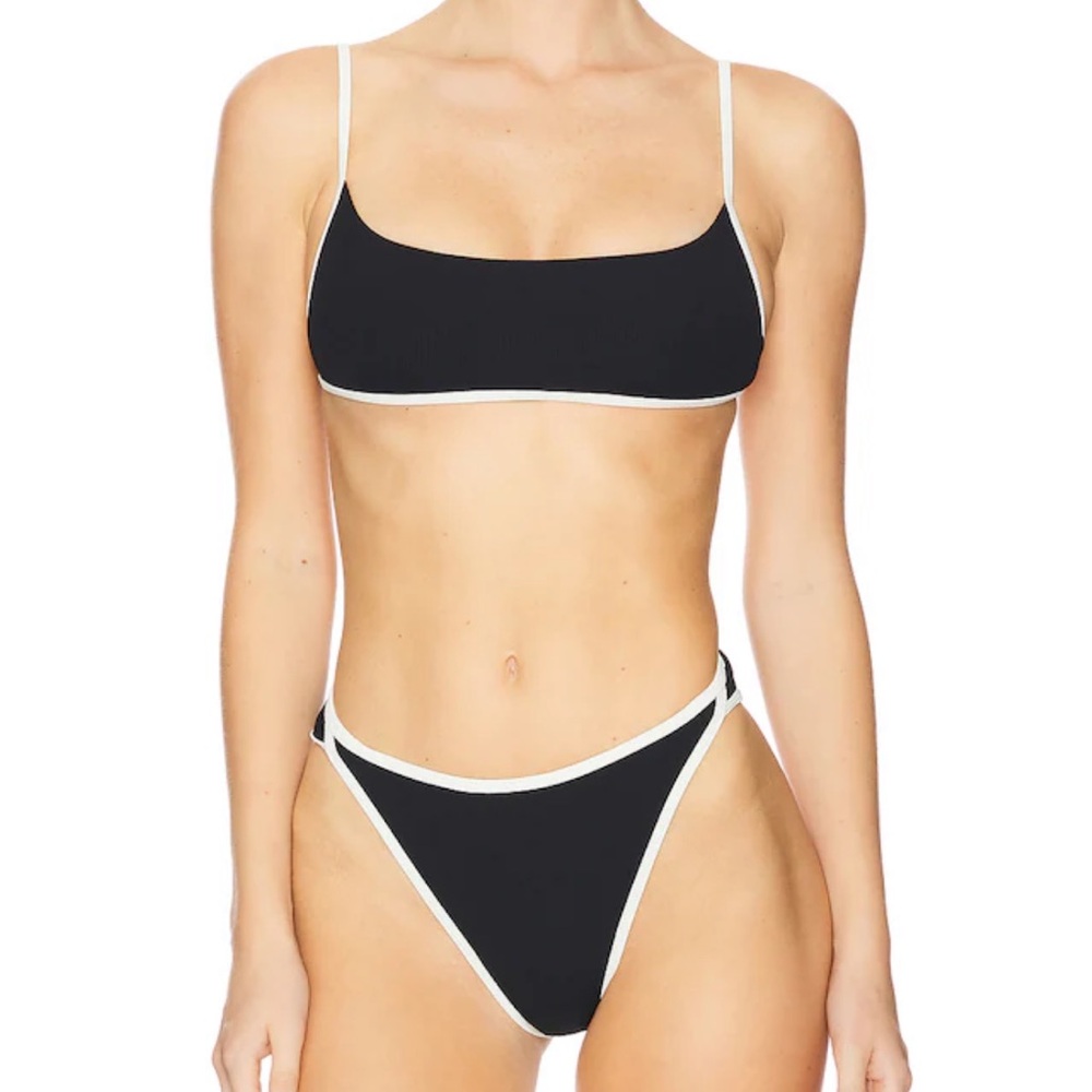 l*space kourt Black Bikini with White Trim